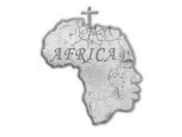 Africa Continent Human Head White Tee-Shirt