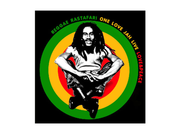 One Love and Peace Jah Live Bob Marley White Tee-Shirt