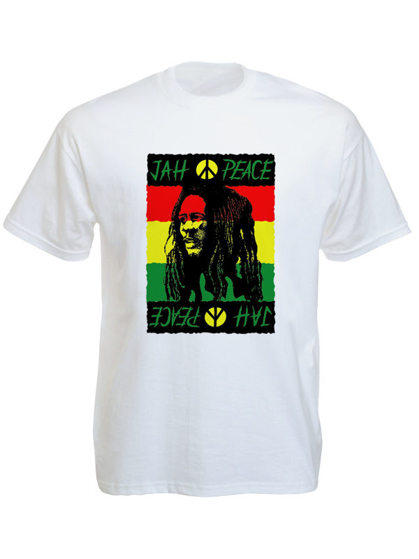 Jah Peace Bob Marley White Tee-Shirt
