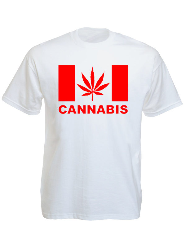 Canada Cannabis White Tee-Shirt