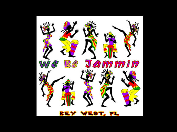 We Be Jammin Key West Florida Black Tee-Shirt