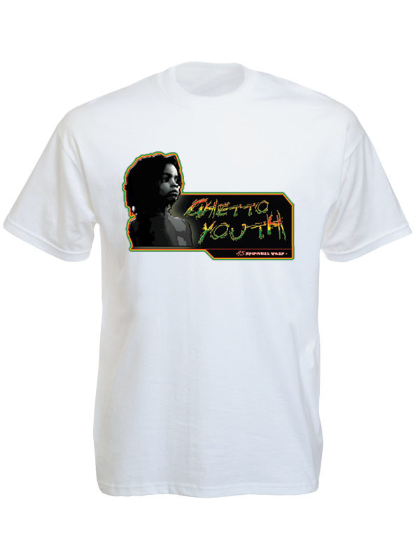 Kid Portrait Guetto Youth White Tee-Shirt