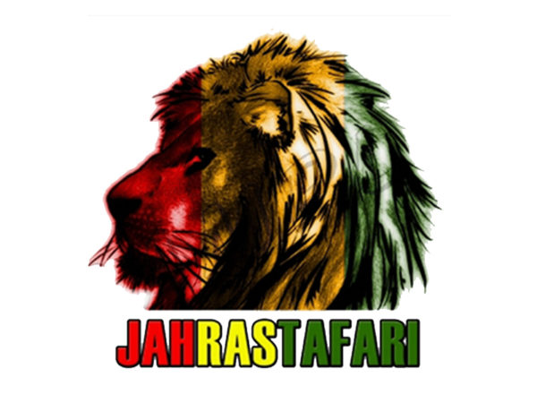 Jah Rastafari Lion Head White Tee-Shirt