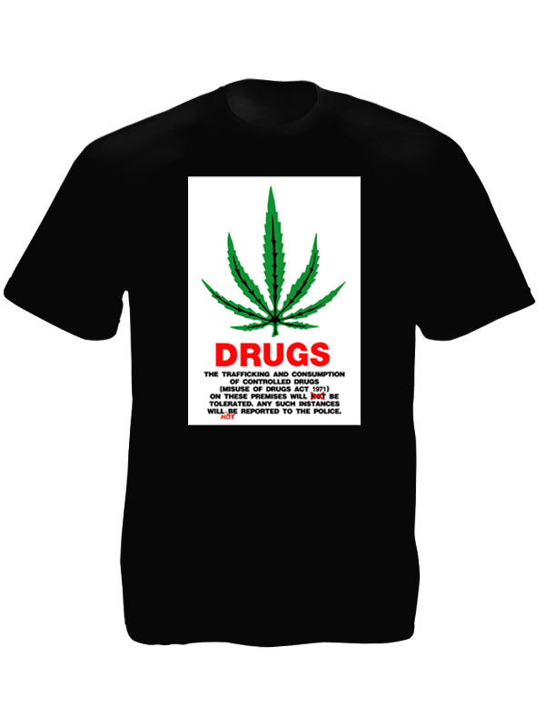 United Kingdom Drug Act 1971 Black Tee-Shirt