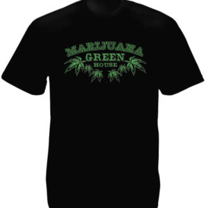 Marijuana Green House Black Tee-Shirt