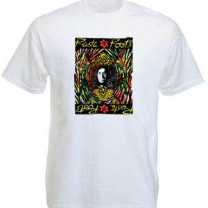 Psychedelic Colors Rasta Root White Tee-Shirt