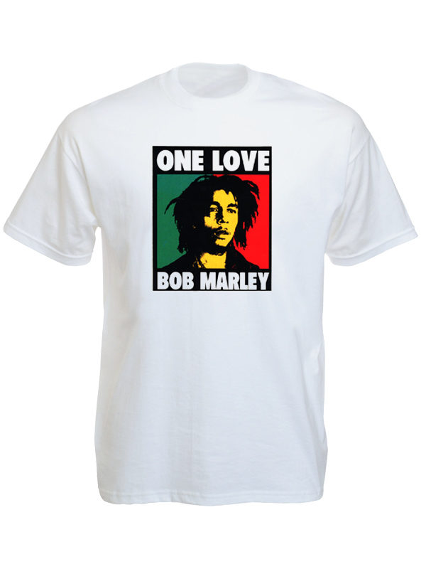Bob Marley One Love Album White Tee-Shirt