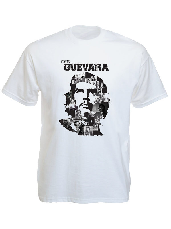 Black Che Guevara Portrait White Tee-Shirt