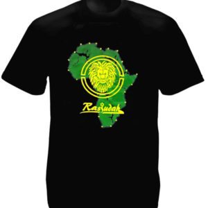 Rasjudah Africa Rasta Lion Black Tee-Shirt