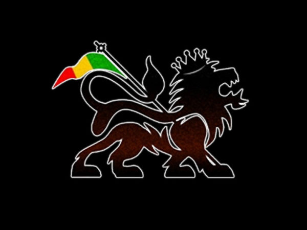 Lion of Judah Rasta Flag Black Tee-Shirt