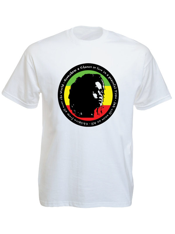 Rasta Kid for Peace White Tee-Shirt