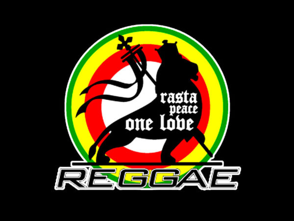 Rasta Peace One Love Reggae Black Tee-Shirt