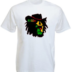 Reggae Colors Lion of Judah Face White Tee-Shirt